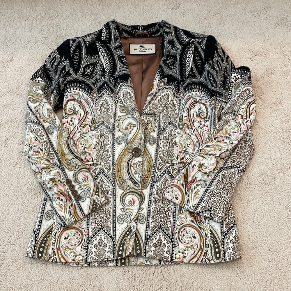 Etro lightweight one button blazer US 4